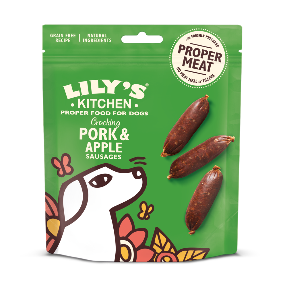 Lily's Kitchen Cracking Pork & Apple Sausages Marshalls Pet Food Store