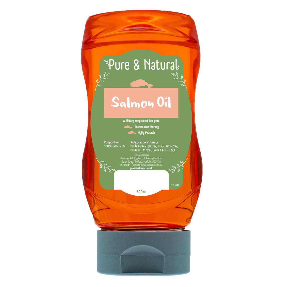 pure-natural-salmon-oil-300ml-marshalls-pet-food-store