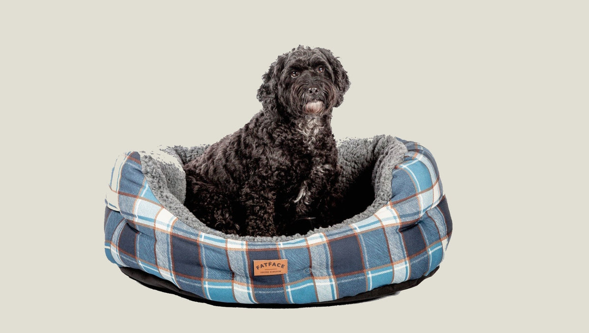 FatFace Fleece Check Deluxe Slumber Bed Marshalls Pet Food Store