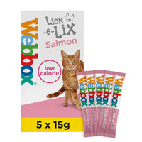 Webbox Lick-e-Lix Salmon Cat Treats 5x15g