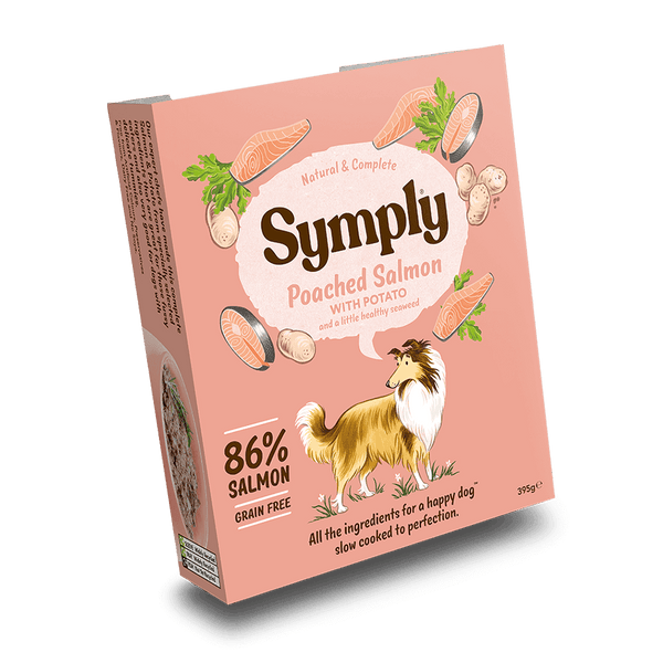 Symply Poached Salmon Grain Free Adult Wet Dog Food 7x395g