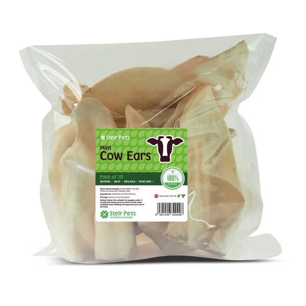 Stelr Pets Cows Ears - Mint Flavour (Pack of 10)