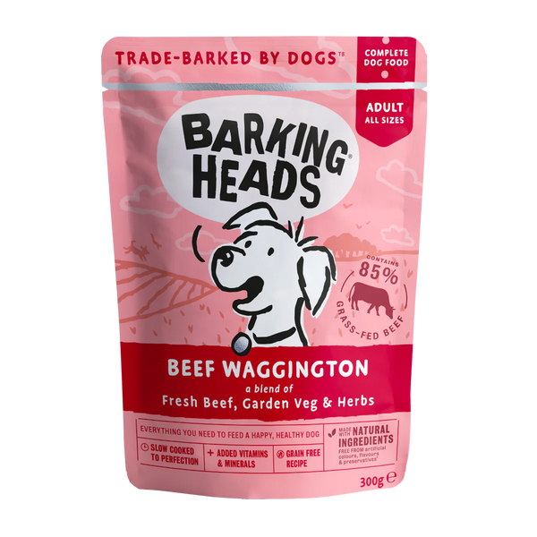 Barking Heads - Beef Waggington Wet Dog Food 300g x 10