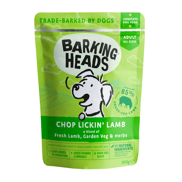 Barking Heads - Chop Lickin' Lamb Wet Dog Food 300g x 10