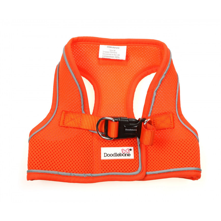 Doodlebone Snappy Harness in Tangerine Marshalls Pet Food Store