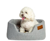 Colour Block Silver Dog Bed